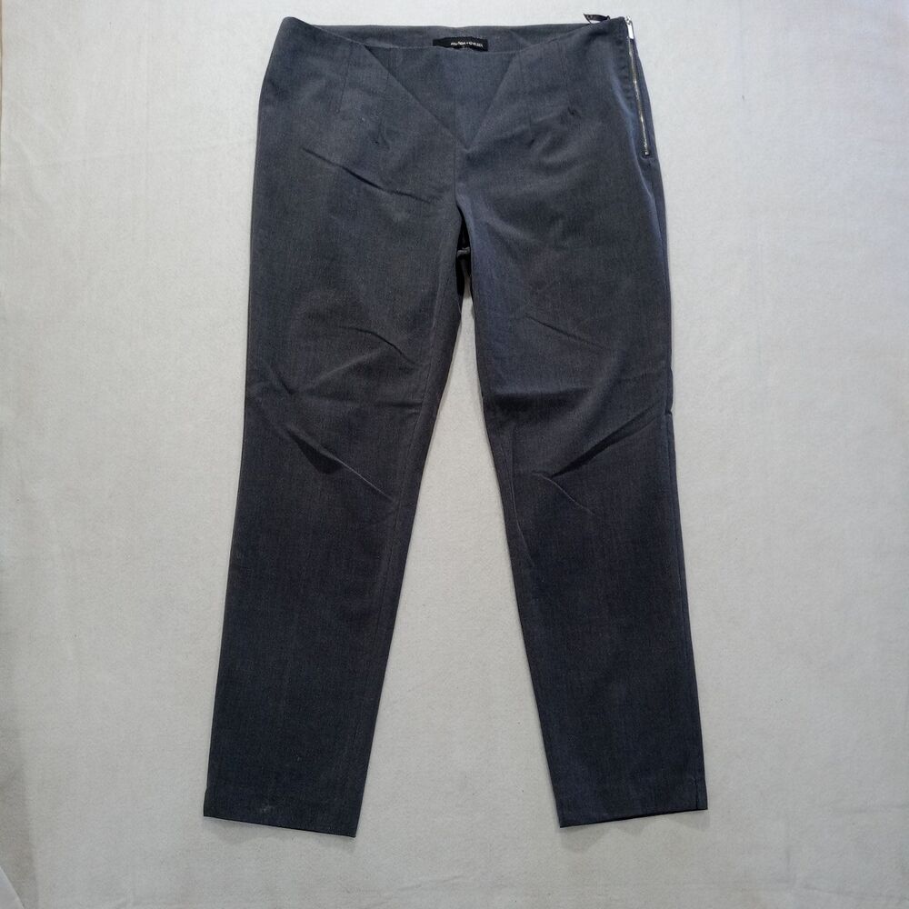 Amanda & Chelsea dress pants women's size 12 gray slit at hem side zip closure - Picture 2 of 14